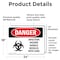 Signmission Infection Hazard Handle Needles With Care Danger Sign, Vinyl Decal, 24in W x 18in L, 2PK OS-2PACK-DS-D-1824-L-1373 - alternate 7